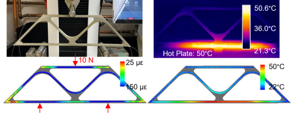 Embedded OFDR in 3D Printed Structure